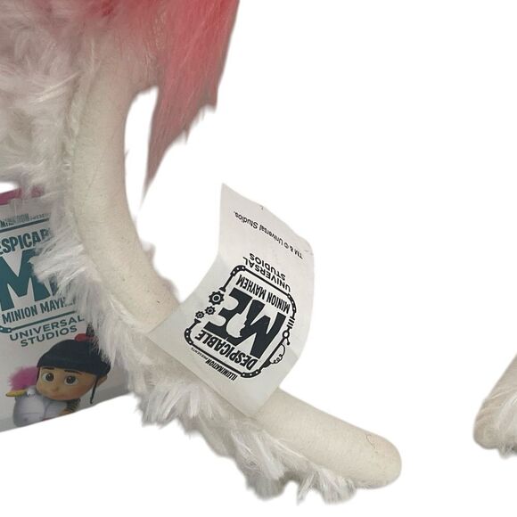 Universal Studios Despicable Me Agnes Fluffy Pink & White Unicorn Ears Headband - Picture 8 of 12